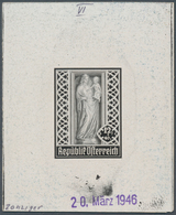 Österreich: 1946, 10 Gr. + 40 Gr. "Stephansdom", Phasendruck In Schwarz (6. Phase) Mit Abweichender - Other & Unclassified