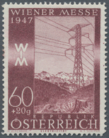 Österreich: 1947, 60 Gr. + 20 Gr. "Frühjahrsmesse", Zwei Farbproben In Braunkarmin Und Braun, Linien - Sonstige & Ohne Zuordnung