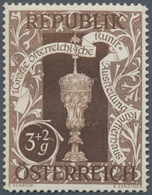 Österreich: 1947, 3 Gr. + 2 Gr. "Kunstausstellung", 19 Verschiedene Farbproben In Linienzähnung 14½, - Sonstige & Ohne Zuordnung