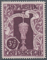 Österreich: 1947, 3 Gr. + 2 Gr. "Kunstausstellung", 19 (meist) Verschiedene Farbproben In Linienzähn - Sonstige & Ohne Zuordnung