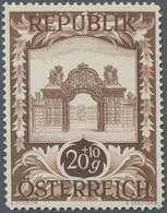 Österreich: 1947, 20 Gr. + 10 Gr. "Kunstausstellung", 21 (meist) Verschiedene Farbproben In Linienzä - Sonstige & Ohne Zuordnung