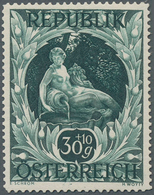 Österreich: 1947, 30 Gr. + 10 Gr. "Kunstausstellung", 22 Verschiedene Farbproben In Linienzähnung 14 - Other & Unclassified