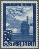 Österreich: 1947, Flugpost, Komplette Serie Von Sieben Werten Je Als Probedruck In Abweichenden Farb - Other & Unclassified