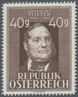 Österreich: 1948, 40 Gr. "Adalbert Stifter", Vier Farbproben In Verschiedenen Farbtönen, Auf Ungummi - Other & Unclassified