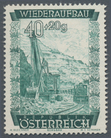 Österreich: 1948, 40 Gr. + 20 Gr. "Wiederaufbau", 18 (meist) Verschiedene Farbproben In Linienzähnun - Other & Unclassified