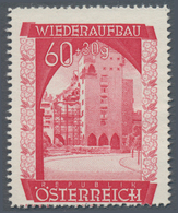 Österreich: 1948, 60 Gr. + 30 Gr. "Wiederaufbau", 14 (meist) Verschiedene Farbproben In Linienzähnun - Other & Unclassified