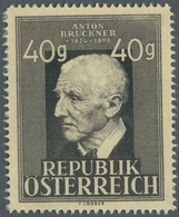 Österreich: 1949, 40 Gr. "Anton Bruckner", Probedruck In Schwarzbraun Auf Ungummiertem Japanpapier, - Sonstige & Ohne Zuordnung