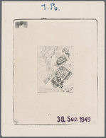 Österreich: 1949, 60 Gr. + 15 Gr. "Tag Der Briefmarke", Vier Phasendrucke In Schwarz (1.-4. Phase), - Sonstige & Ohne Zuordnung