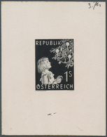 Österreich: 1953, 1 Sch. "Weihnachten", Phasendruck In Schwarz, Einzelabzug Im Kleinbogenformat Auf - Other & Unclassified