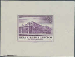 Österreich: 1955, 2.40 Sch. "Staatsoper", Einzelabzug In Rotviolett Auf Ungummiertem Papier, Unsigni - Sonstige & Ohne Zuordnung