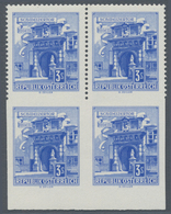 Österreich: 1958/1962, Dauerserie "Bauwerke", 20 Verschiedene Werte In Unterrand-4er-Blocks, Unteres - Other & Unclassified