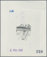 Österreich: 1961, 3 Sch. "Verkehrsminister-Konferenz", Drei Phasendrucke In Schwarz (2.-4. Phase), J - Other & Unclassified