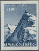 Österreich: 1961, 1.50 Sch. "Sonnenblick-Observatorium", Zwei Ungezähnte Farbproben In Schwarzblau B - Sonstige & Ohne Zuordnung