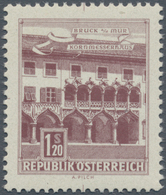 Österreich: 1962, Freimarken "Bauwerke", 1.20 Sch. "Kornmesserhaus In Bruck", Farbprobe In Violettbr - Other & Unclassified