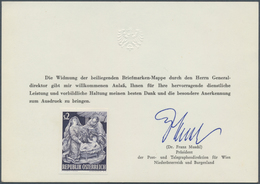 Österreich: 1963, 2 Sch. "Weihnachten", Ungezähnter Probedruck In Schwarzblauviolett Auf PTT-Widmung - Sonstige & Ohne Zuordnung