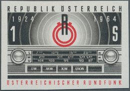 Österreich: 1964, 1 Sch. "Rundfunk" Ungezähnt, Postfrisch, Unsigniert. Mi. 180,- €. - Sonstige & Ohne Zuordnung