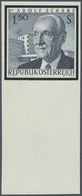 Österreich: 1965. Tod Von Adolf Schärf, Bundespräsident, Mit Der Abart "Marke UNGEZÄHNT, Mit überbre - Other & Unclassified