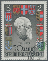 Österreich: 1958, 2 Sch. "Dr.Karl Renner" Mit Abart "Farbe Grün Nach Rechts Unten Verschoben", Saube - Sonstige & Ohne Zuordnung