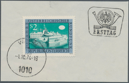 Österreich: 1974, 2 Sch. "Rundfunk" Mit Abart "Farbe Karminrot Fehlend" Auf Briefstück Mit Ersttagss - Other & Unclassified