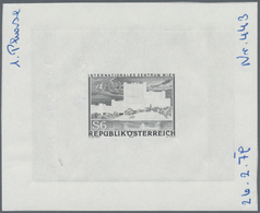 Österreich: 1979, 6 Sch. "Donaupark-Zentrum", Drei Phasendrucke In Schwarz (1.-3. Phase), Je Einzela - Other & Unclassified