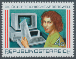 Österreich: 1987. Österreichische Arbeitswelt "Frau Am Bildschirm" Mit Der Abart "DOPPELDRUCK Des Ma - Sonstige & Ohne Zuordnung