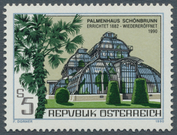 Österreich: 1990. Wiedereröffnung Des Palmenhauses Schönbrunn "Palmenhaus" Mit Der Abart "Hintergrun - Sonstige & Ohne Zuordnung