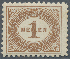 Österreich - Portomarken: 1900, 1 H. Bis 100 H. In Kammzähnung Und In Linienzähnung L 10½, Zwei Komp - Postage Due