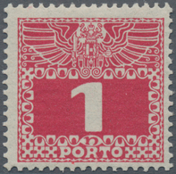 Österreich - Portomarken: 1909, 1 H. Bis 100 H., Dünnes, Fast Durchsichtiges Papier, Komplette Serie - Postage Due