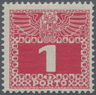 Österreich - Portomarken: 1909, 1 H. Bis 100 H., Dünnes, Fast Durchsichtiges Papier, Komplette Serie - Strafport