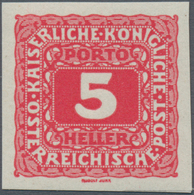 Österreich - Portomarken: 1916, 5 H. Bis 10 Kr., Komplette Serie Von Elf Werten UNGEZÄHNT, Postfrisc - Taxe