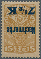 Österreich - Portomarken: 1921, 7½ Kr. Auf 15 H. Dunkelocker Mit Kopfstehendem Aufdruck, Ungebraucht - Taxe