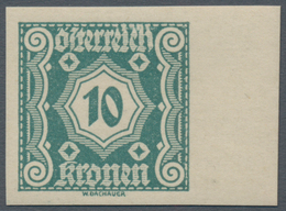 Österreich - Portomarken: 1922, Ziffern, 10 Kr. Bis 50 Kr. Kleines Format, Sechs Werte Ungezähnt Vom - Postage Due