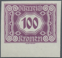 Österreich - Portomarken: 1922/1924, 100 Kr. Bis 6000 Kr., Komplette Serie Von 14 Werten UNGEZÄHNT, - Postage Due