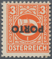 Österreich - Portomarken: 1946, Posthorn 3 Gr., 8 Gr., 10 Gr., 12 Gr., 20 Gr., 60 Gr. Und 1 Sch., Si - Postage Due