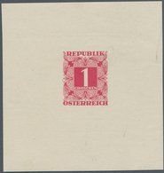 Österreich - Portomarken: 1949, Ziffern 1 Gr. Rot, Einzelabzug Im Kleinbogenformat Auf Gummiertem Pa - Strafport