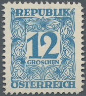 Österreich - Portomarken: 1949/1957, Ziffern, Vier Essays Einer Nicht Realisierten Zeichnung Mit Wer - Portomarken