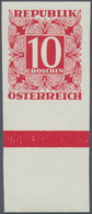 Österreich - Portomarken: 1949/1953, Ziffern 10 Gr. Bis 5 Sch., Elf Werte UNGEZÄHNT, Je Vom Unterran - Strafport