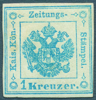 Österreich - Zeitungsstempelmarken: 1859, 1 Kreuzer Hellblau, Type I (sogenanntes "Provisorium"), Re - Newspapers