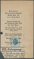 Österreich - Zeitungsstempelmarken: 1858/1859, 1 Kreuzer Blau, Type II A, Linkes Randstück (13 Mm) M - Zeitungsmarken