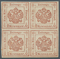 Österreich - Zeitungsstempelmarken: 1859, 2 Kreuzer Rotbraun, Type II, Platte 2 (enger Senkrechter A - Zeitungsmarken