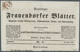 Österreich - Zeitungsstempelmarken: 1877, 2 Kreuzer Rötlichbraun, Type I A, Diagonal Von Rechts Oben - Newspapers