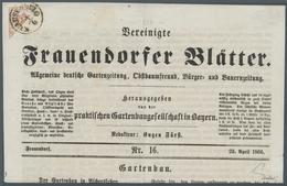 Österreich - Zeitungsstempelmarken: 1877, 2 Kreuzer Rötlichbraun, Type I A, Diagonal Von Rechts Oben - Journaux