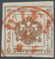 Österreich - Zeitungsstempelmarken: 1877, 2 Kreuzer Dunkelbraun, Type II (sogenannte 'Große 2'), All - Zeitungsmarken