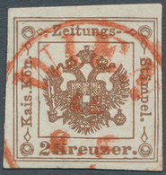 Österreich - Zeitungsstempelmarken: 1877, 2 Kreuzer Dunkelbraun, Type II (sogenannte 'Große 2'), All - Journaux