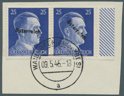 Österreich - Lokalausgaben 1945 - Waidhofen: 1945, 25 Pfg. 2. Ausgabe Im Seltenen, Bis Dato In Diese - Autres & Non Classés