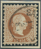Österreichische Post In Der Levante: 1876, Franz Joseph Im Medaillon 15 Soldi, Feiner Druck, Sauber - Levant Autrichien
