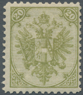 Bosnien Und Herzegowina (Österreich 1879/1918): 1879, Doppeladler 20 Kreuzer Gelbgrün In Steindruck - Bosnien-Herzegowina