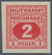 Bosnien Und Herzegowina (Österreich 1879/1918): 1919, Ziffern-Portomarken 2 H Bis 3 Kr. Kompletter U - Bosnië En Herzegovina