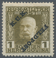 Österreichisch-Ungarische Feldpost - Allgemeine Ausgabe: 1915, 1 H - 10 K Franz Joseph Gezähnt Mit S - Autres & Non Classés