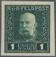 Österreichisch-Ungarische Feldpost - Allgemeine Ausgabe: 1915, Franz Joseph Entgültige Ausgabe 1 H - - Autres & Non Classés